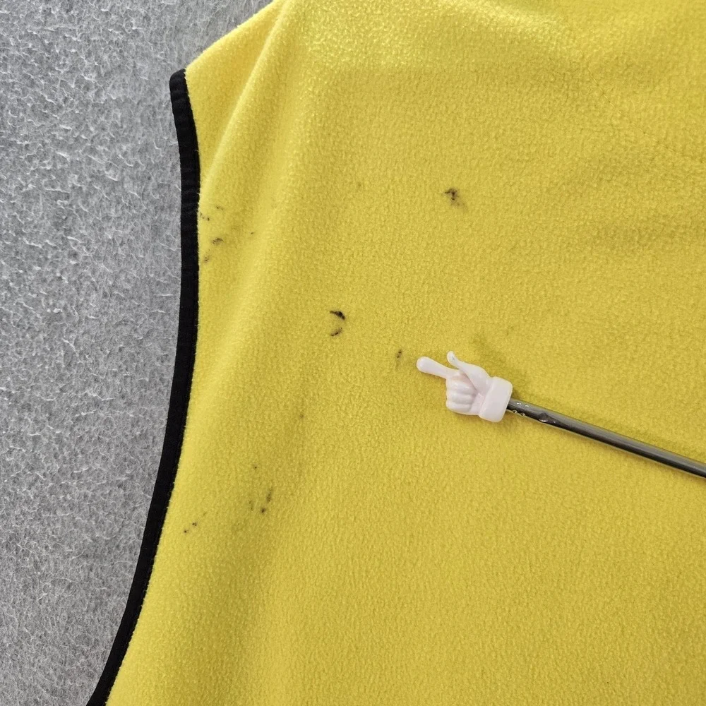 VINTAGE Eddie Bauer Men‎ Jacket 2XL Yellow Vest Fleece EBTEK Zipper